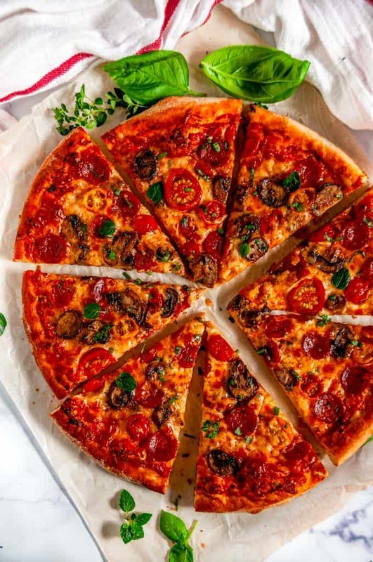 BEEF + MUSHROOM PIZZA